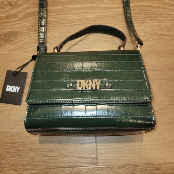 DKNY Alison Women’s Crossbody Satchel Bag R33NPA05 / Dark Green New - Picture 2 of 13
